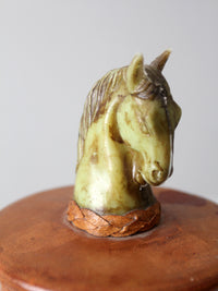 vintage Italian equestrian theme humidor