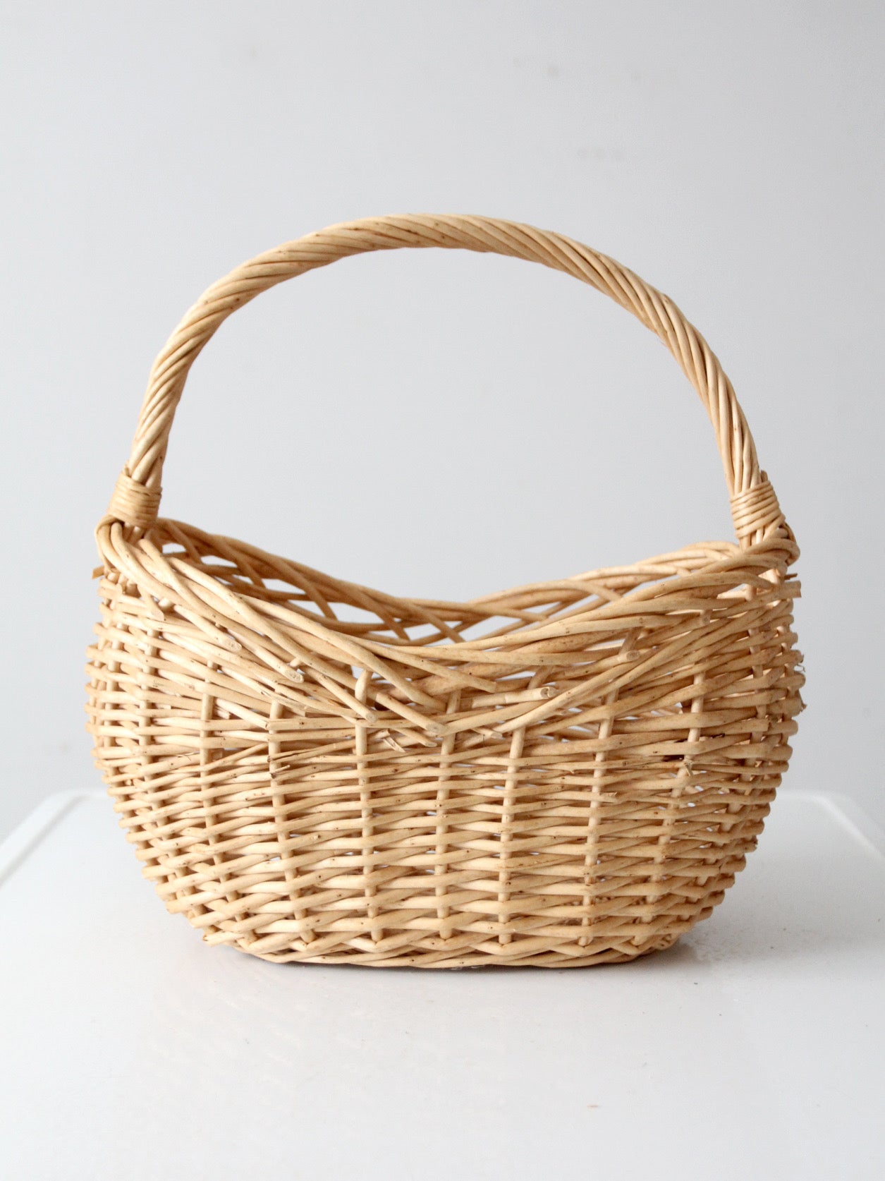 vintage wicker harvest basket