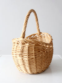 vintage wicker harvest basket