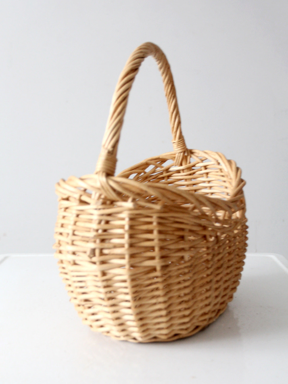 vintage wicker harvest basket