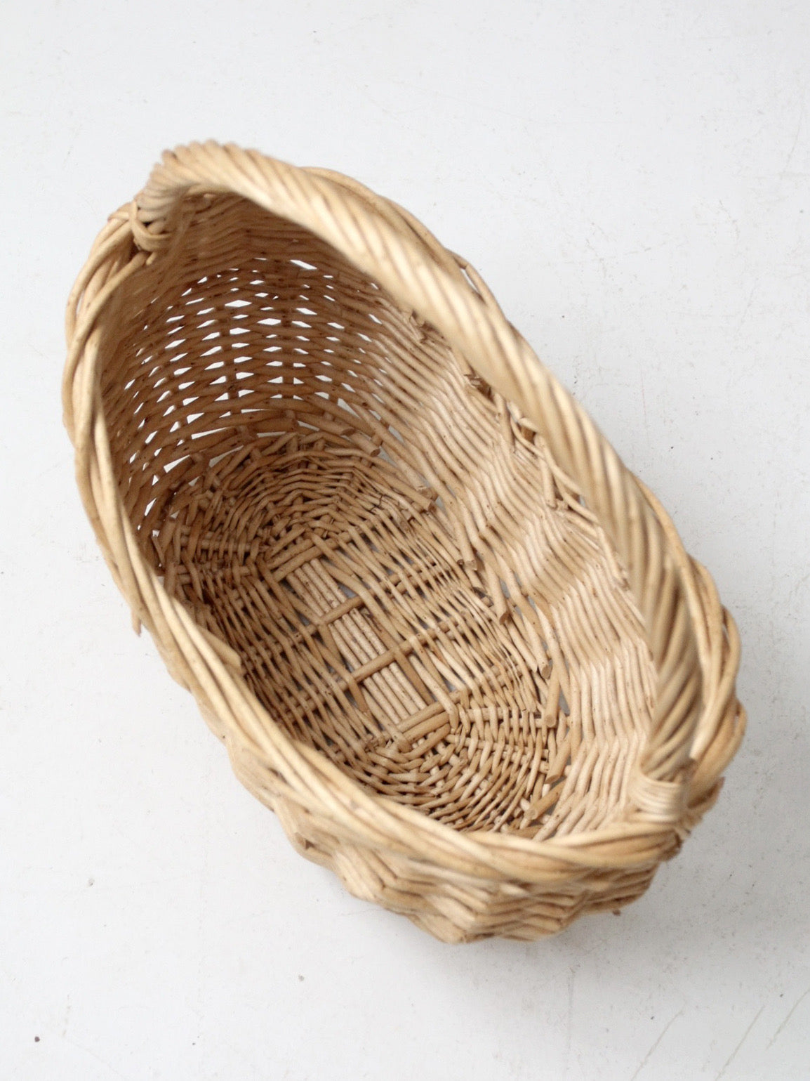 vintage wicker harvest basket