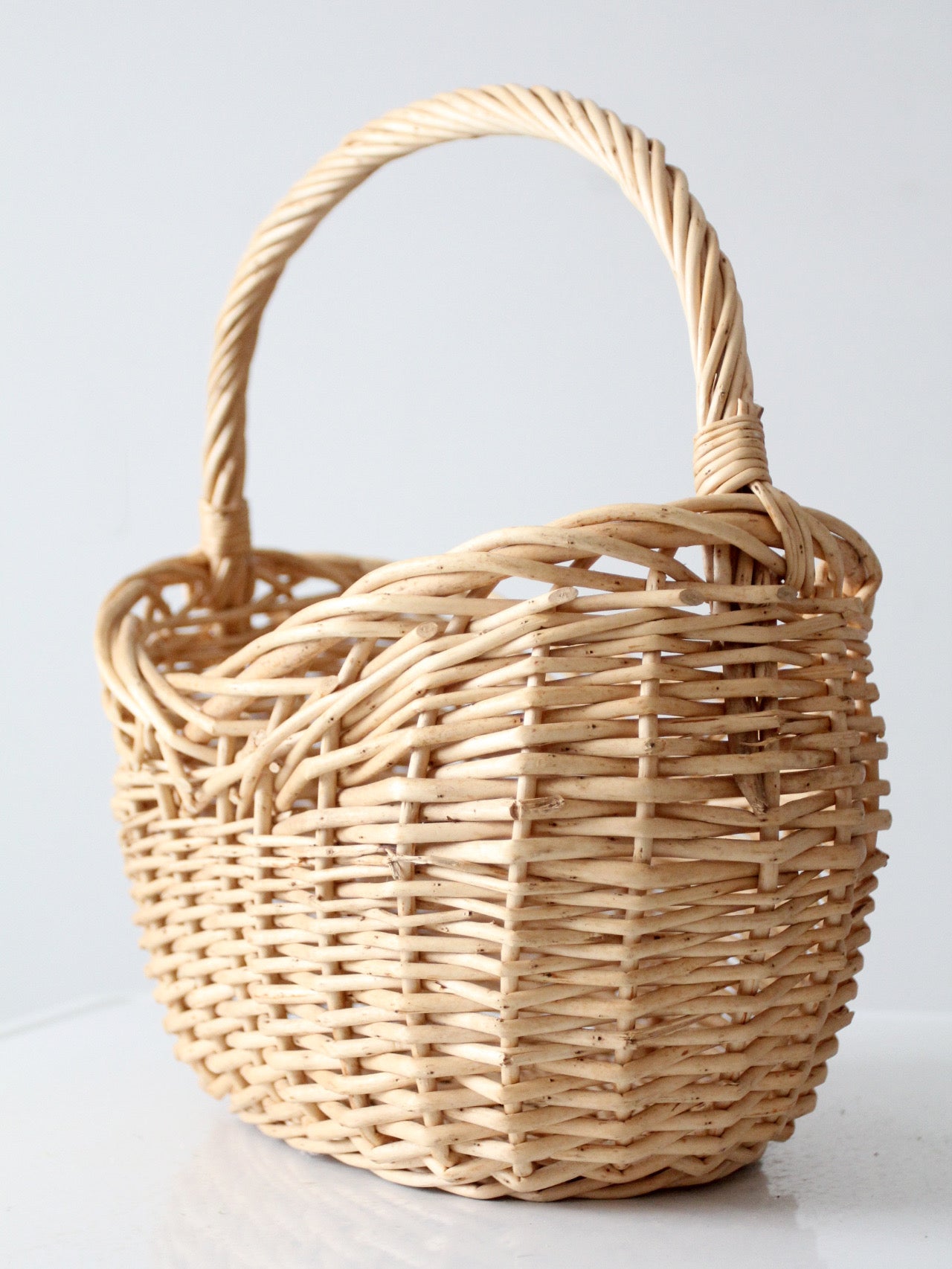 vintage wicker harvest basket