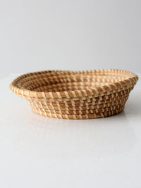 vintage woven coil basket bowl