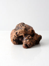 vintage burl wood natural sculpture