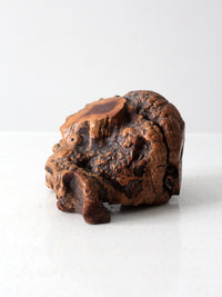 vintage burl wood natural sculpture