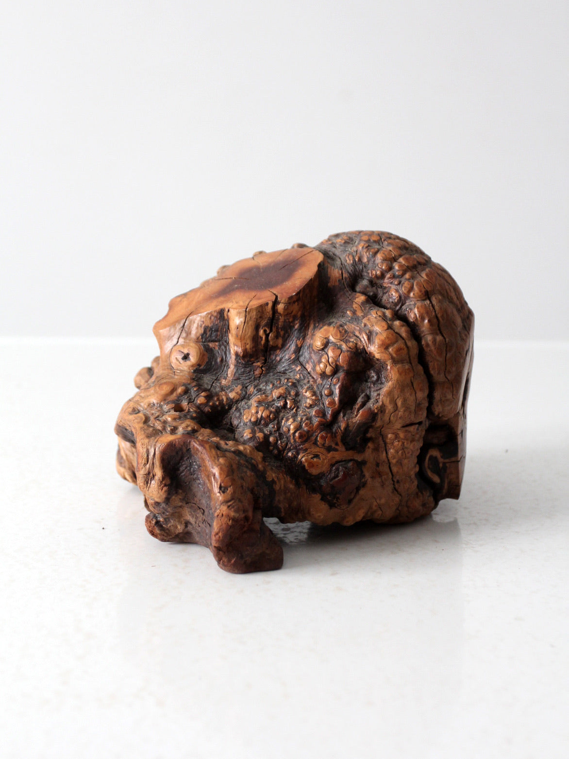 vintage burl wood natural sculpture