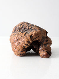 vintage burl wood natural sculpture