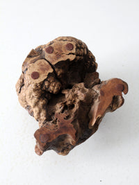 vintage burl wood natural sculpture