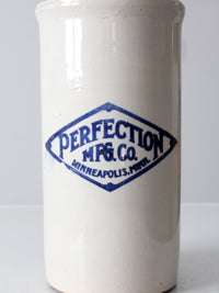 antique Perfection Manufacturing Co stoneware crock