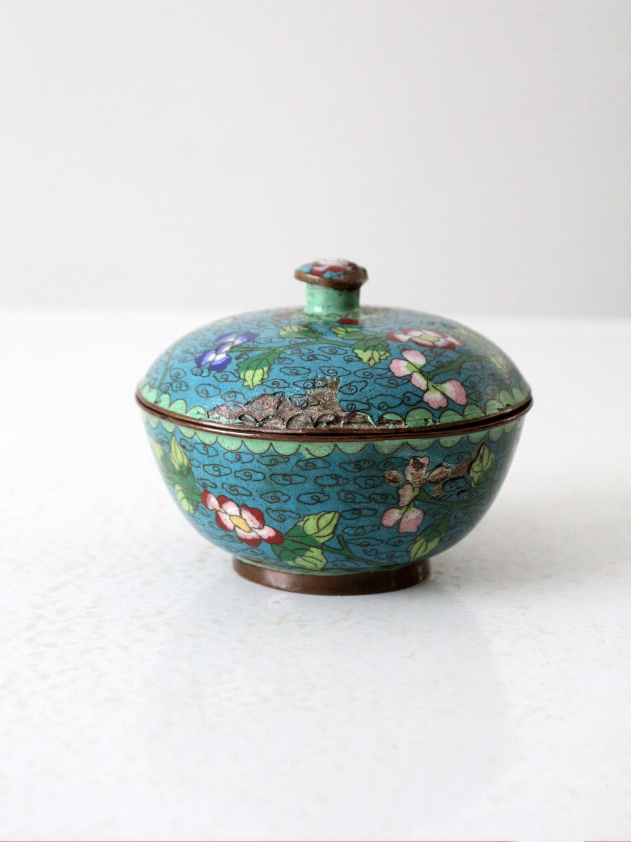 antique Chinese cloisonne box