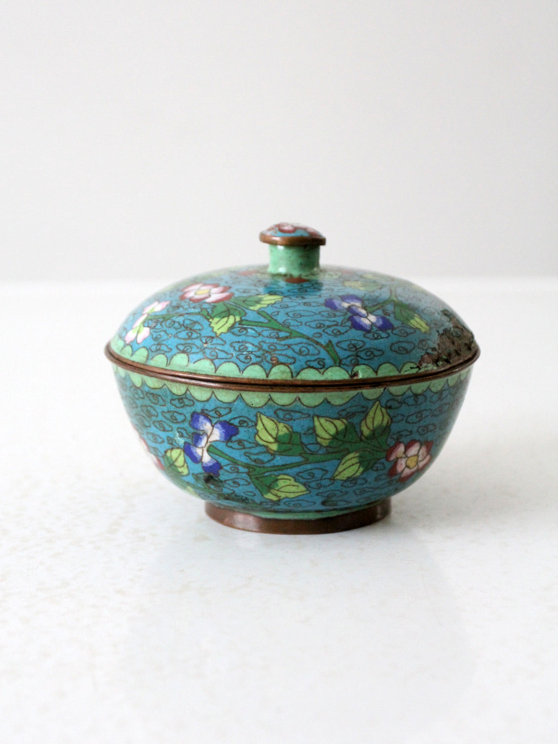 antique Chinese cloisonne box