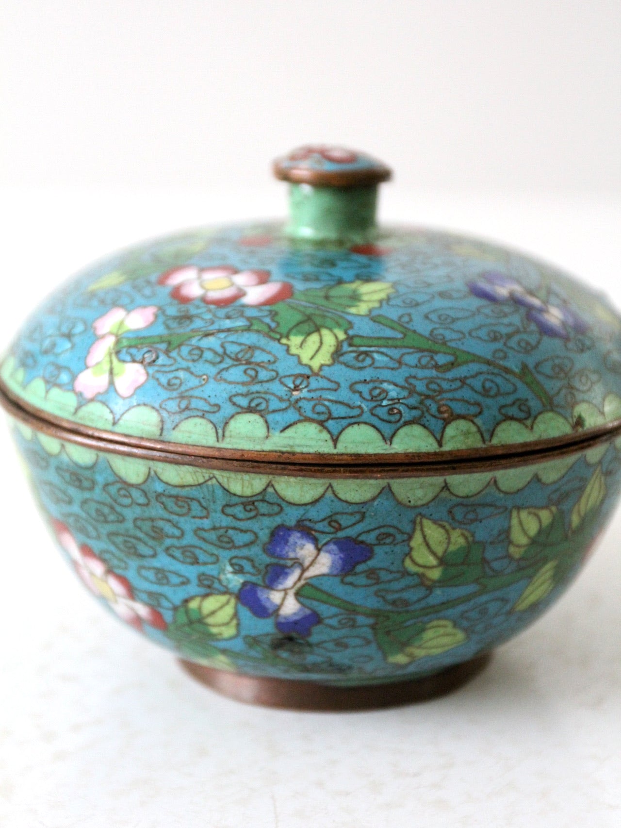 antique Chinese cloisonne box