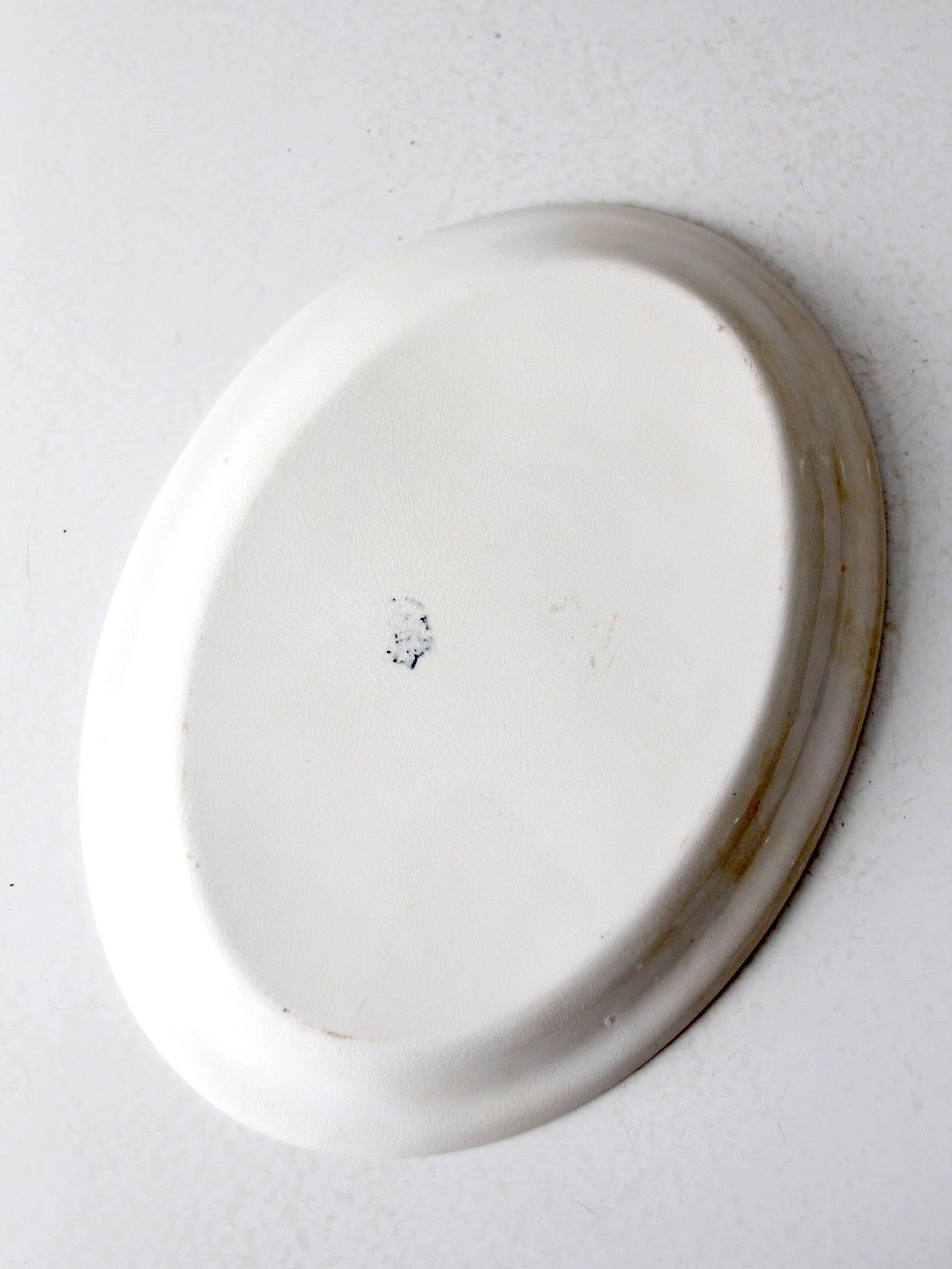 antique La Française bluebird platter