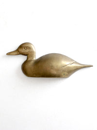 vintage brass duck wall hanging