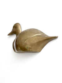 vintage brass duck wall hanging