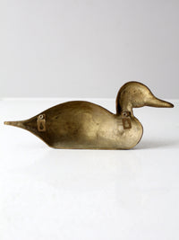 vintage brass duck wall hanging