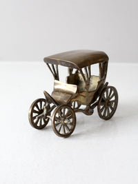 vintage brass carriage figurine