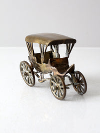vintage brass carriage figurine