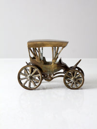 vintage brass carriage figurine