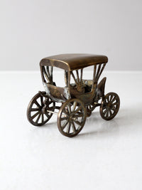 vintage brass carriage figurine