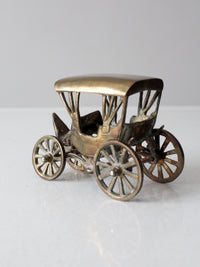 vintage brass carriage figurine