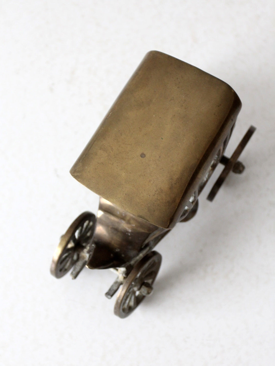 vintage brass carriage figurine