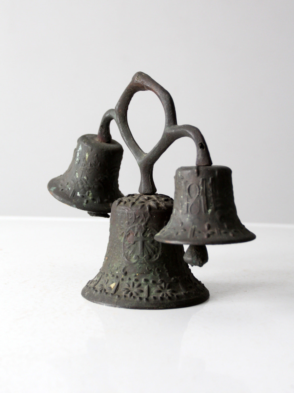 antique Mission style triple bell