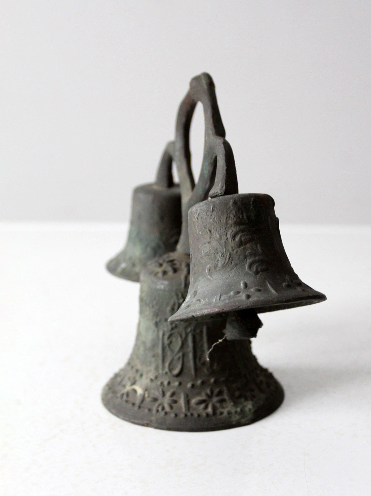antique Mission style triple bell