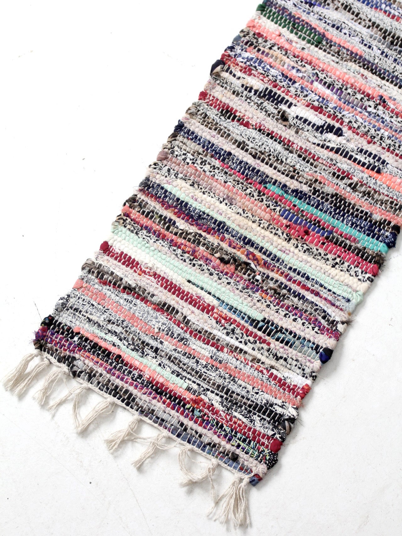 vintage farmhouse rag rug runner
