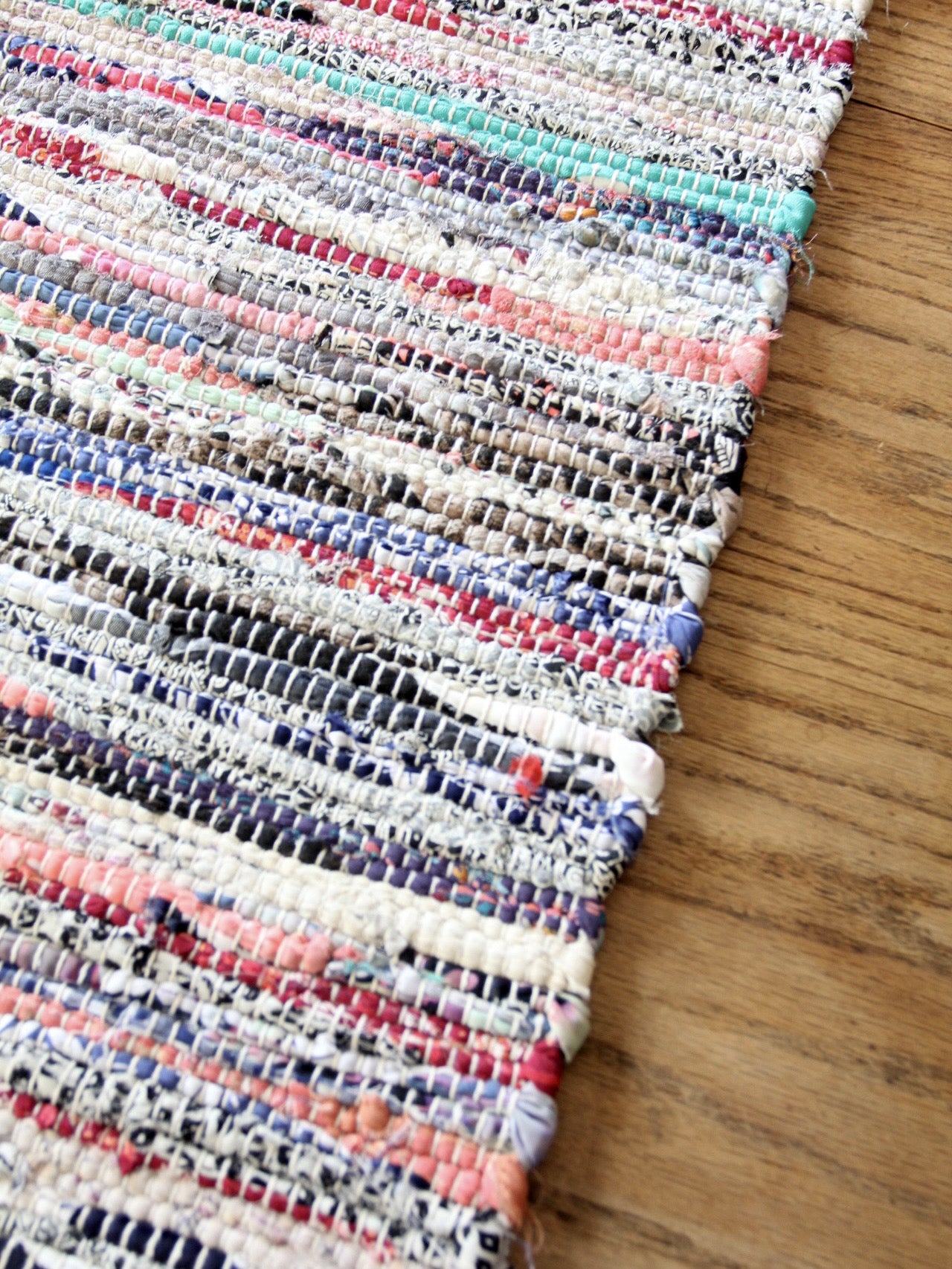 vintage farmhouse rag rug runner