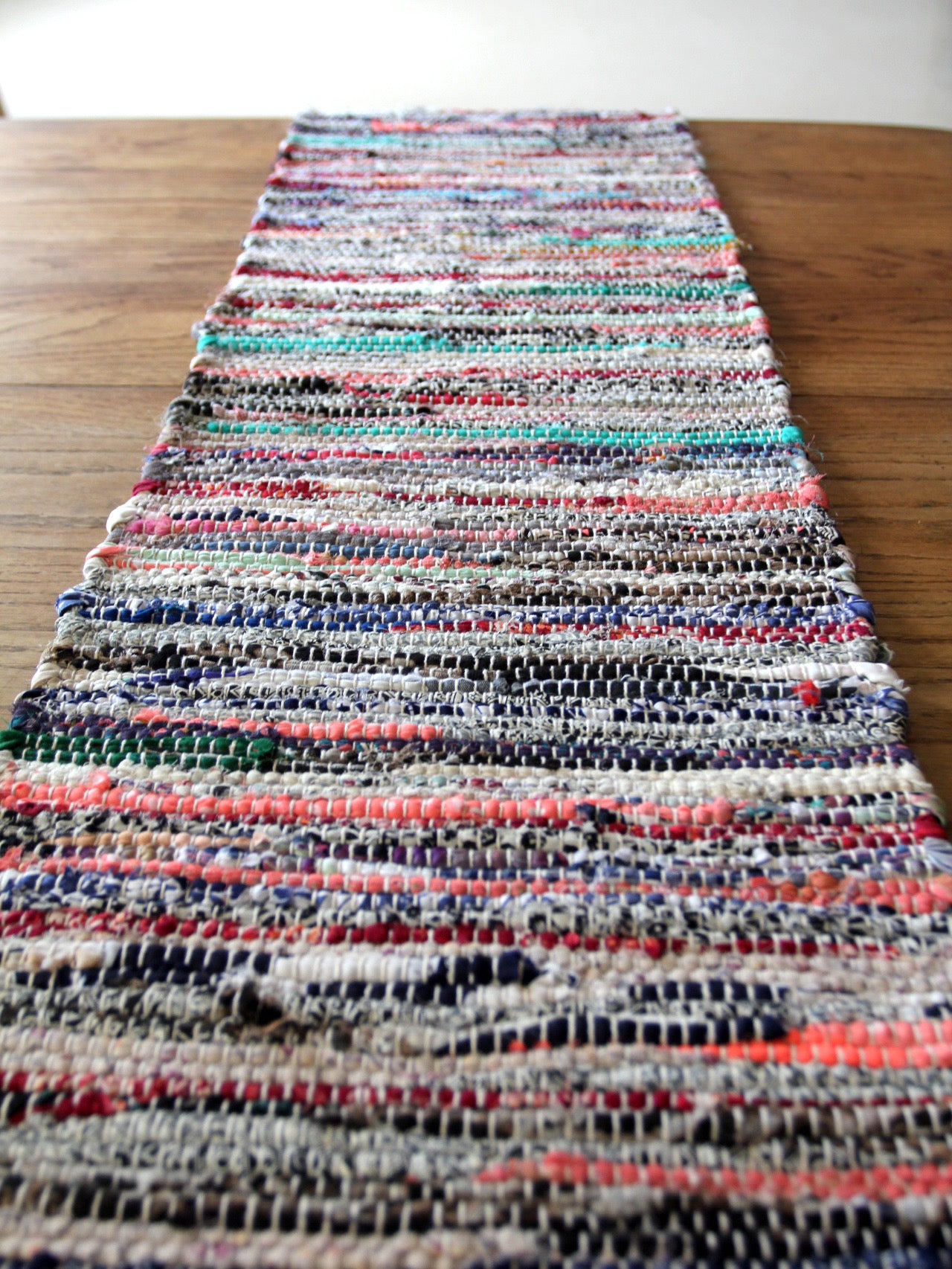 vintage farmhouse rag rug runner