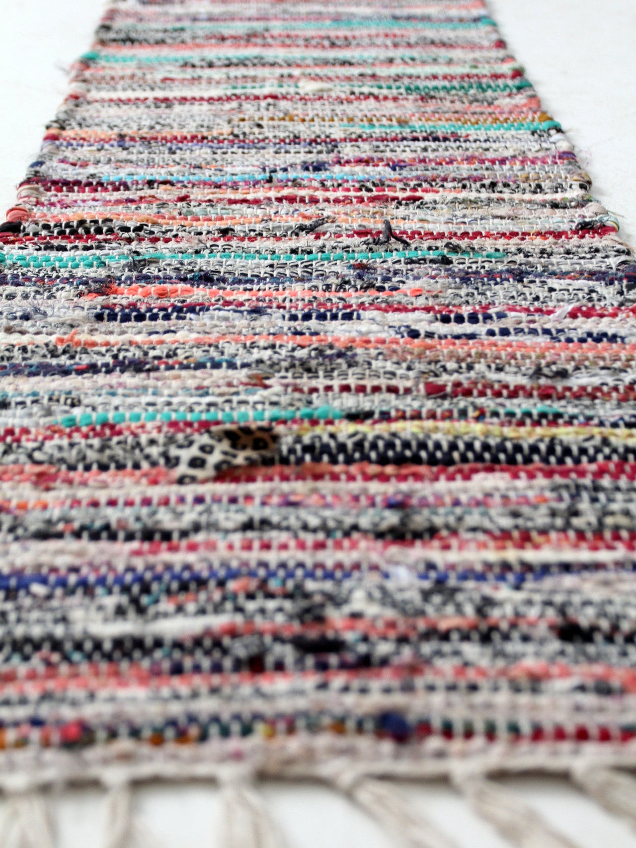 vintage farmhouse rag rug runner