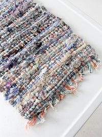 vintage rag rug placemats pair