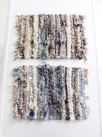vintage rag rug placemats pair