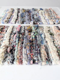 vintage rag rug placemats pair
