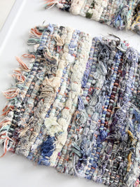 vintage rag rug placemats pair