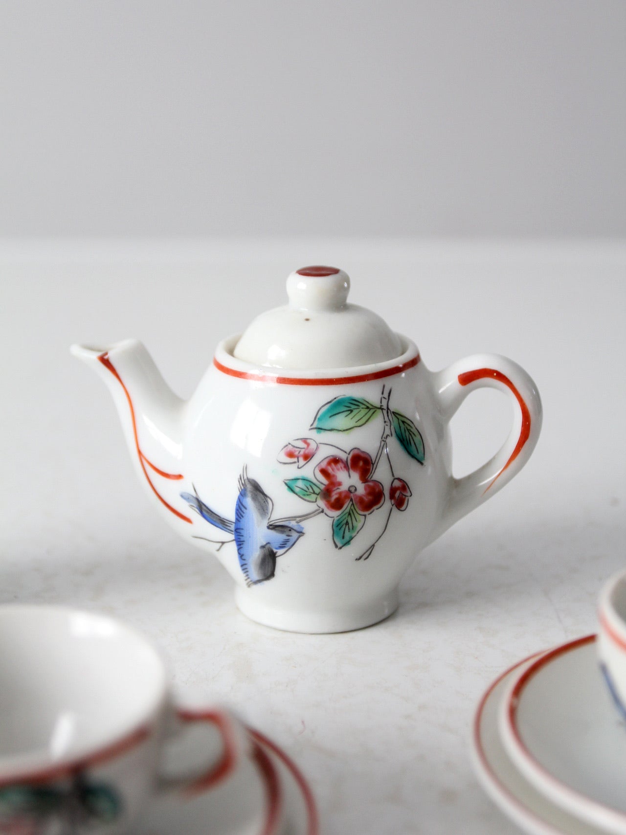 vintage Japanese miniature porcelain tea set