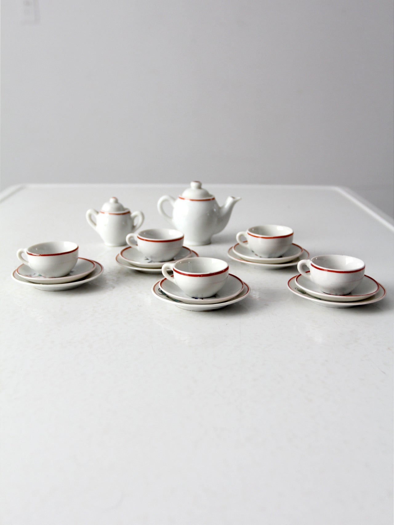 vintage Japanese miniature porcelain tea set