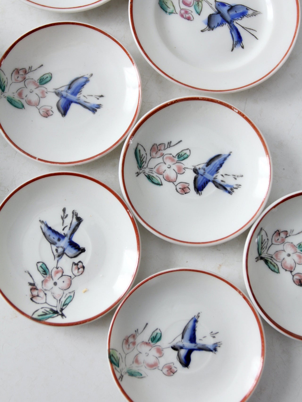 vintage Japanese miniature porcelain tea set