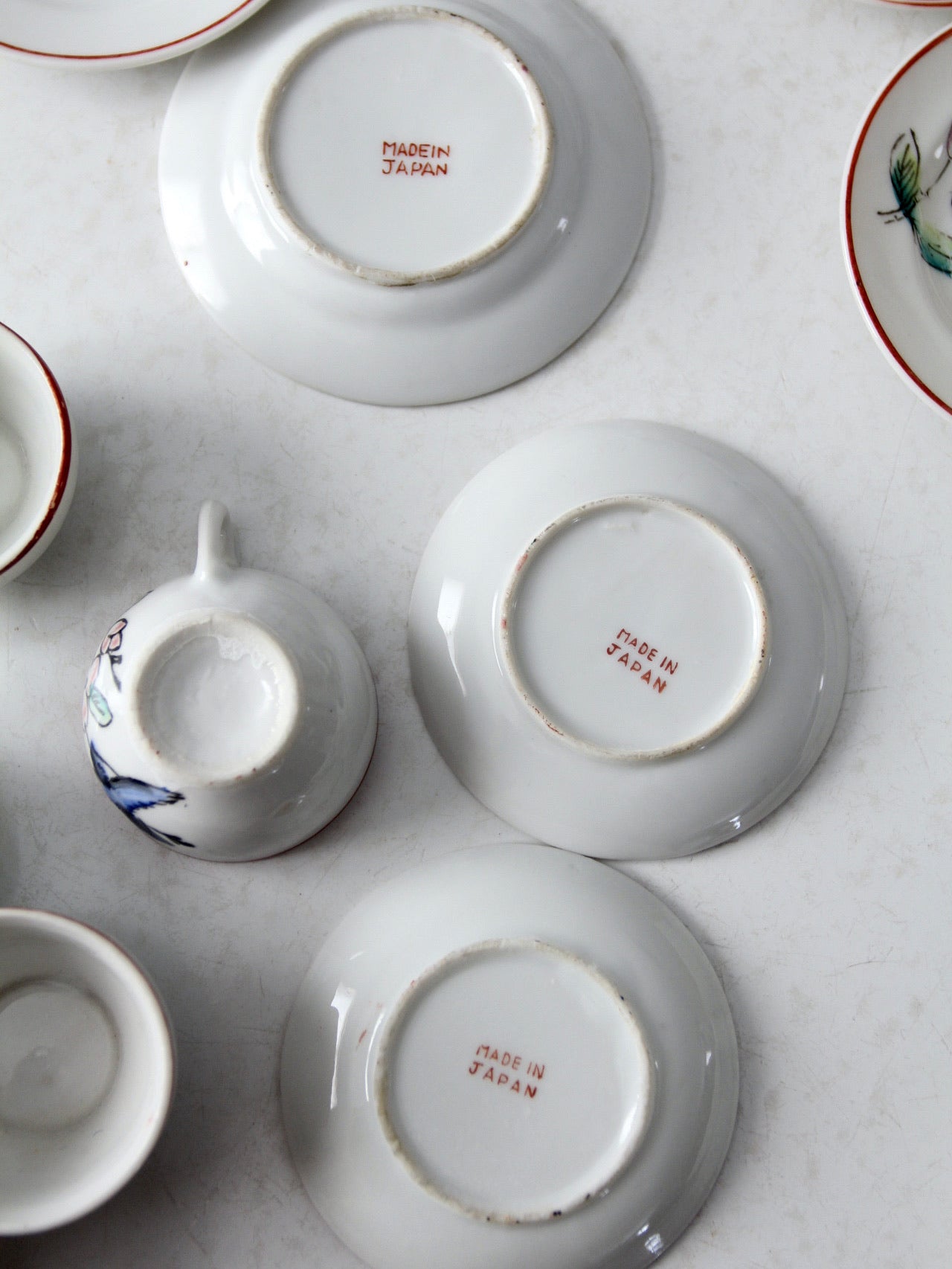 vintage Japanese miniature porcelain tea set