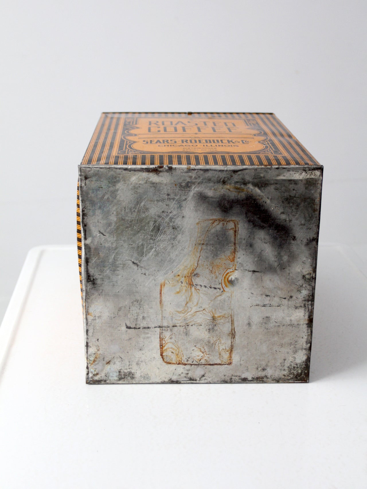 antique Sears Roebuck Co coffee bin