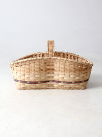 vintage large splint weave basket