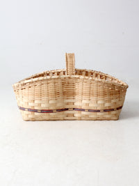 vintage large splint weave basket