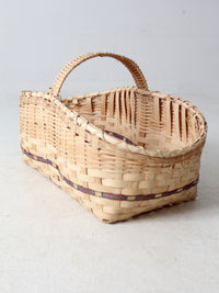 vintage large splint weave basket