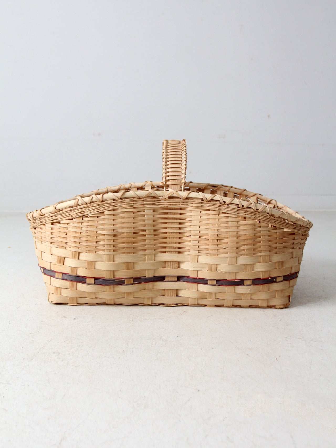 vintage large splint weave basket