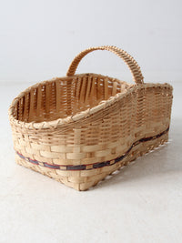 vintage large splint weave basket
