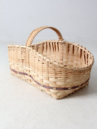 vintage large splint weave basket