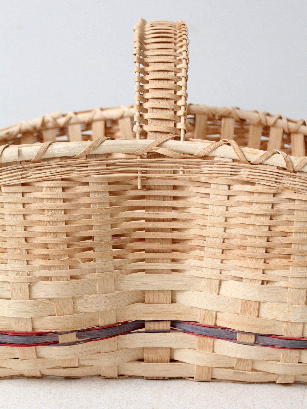 vintage large splint weave basket