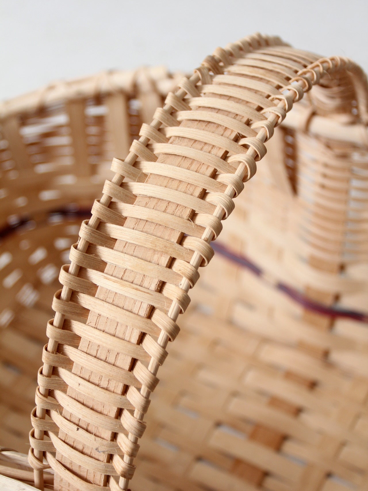 vintage large splint weave basket