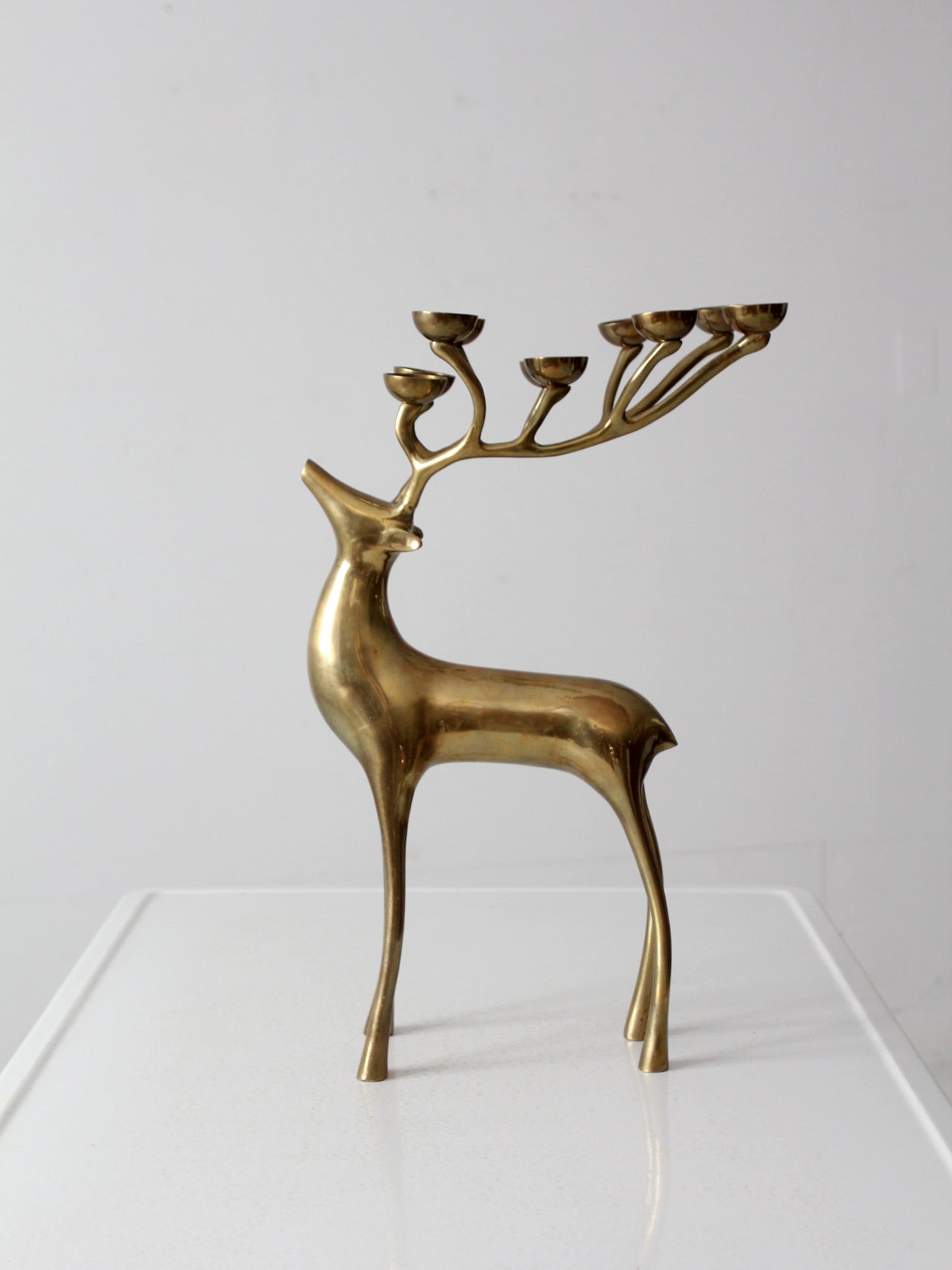 vintage brass deer candle tea light holder